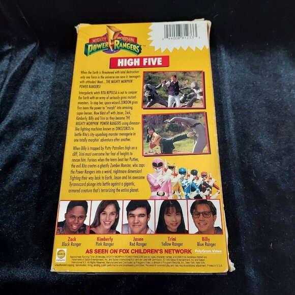 Lot of 2 Power Rangers VHS Tapes Day of the Dumpster & High Five Vintage - Picture 4 of 10